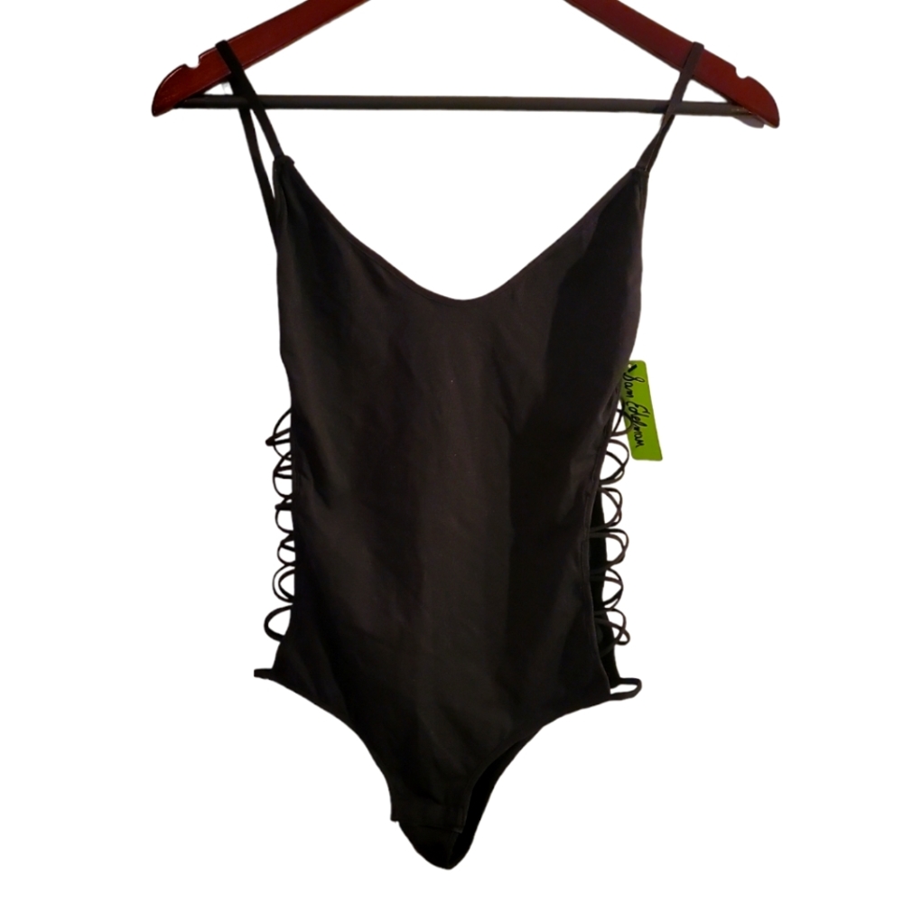 Sam Edelman black bodysuit size large NWT